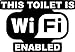 Produktbild Arubas-uk Wandtattoo/Aufkleber, Motiv 'This Toilet is WiFi Enabled', Vinyl