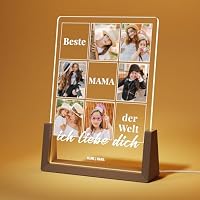 Ecavboc Personalisierter LED-Fotorahmen – Mit Individuellem Text & Foto, USB-betrieben, Als Geschenk
