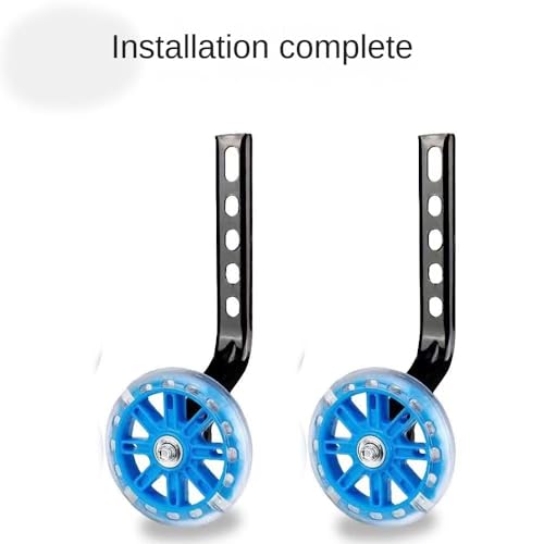 2 pcs Flash Led Bicycle Training Wheels para bicicletas infantiles y scooter, ruedas de 110mm, reemplazo universal para bicicletas de niños de 12 a 20 pulgadas (Azul) miniatura 6