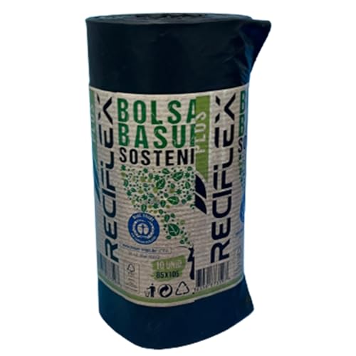 Almericorp Bolsa de Comunidad Negra 120L, 50 Bolsas Resistentes - 5 Paquetes de 10 unidades, medida 85x105, resistentes Galga 90, antigoteo, para jardín, cocinas, profesional