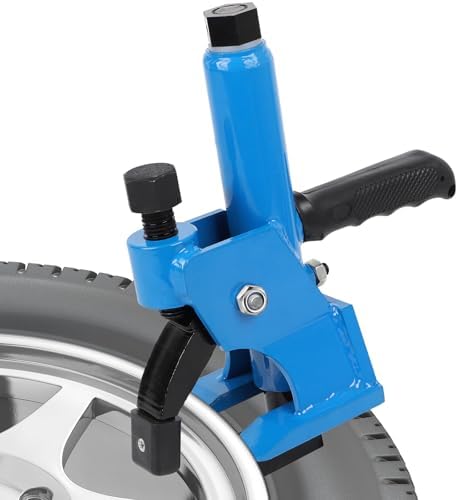 Manual Tire Bead Breaker with Handle and Rubber Pad, Fit for 38 and 42 Inches Tires Changer, Easy-Operated Tire Repair Tool for ATVs, UTVs, Tractors, Trucks, Heavy Duty Tires Car Repair (Blue)