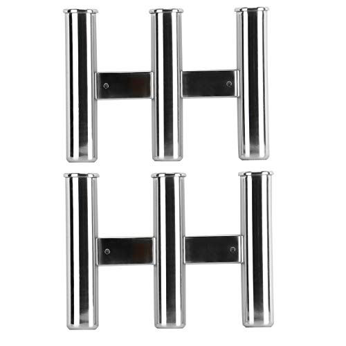 Hyddnice Fishing Rod Holder 316 Stainless Steel Fishing Rod Rack Mirror Finish For Marine Boat Yacht Camper (3 Tube) #TOP4