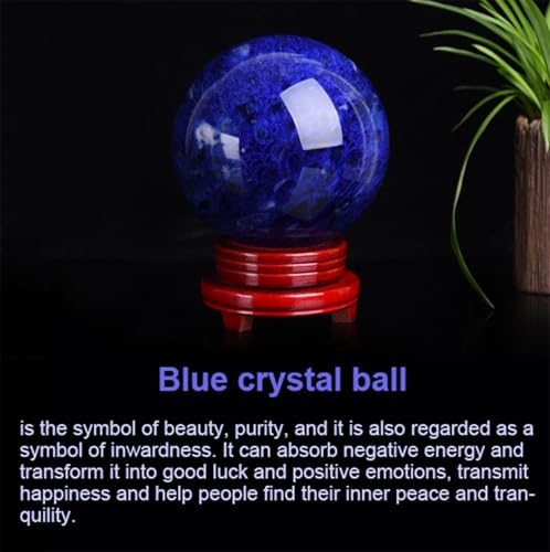 Esfera de cristal azul de 22cm para eliminar el estrés visual en tu oficina 3