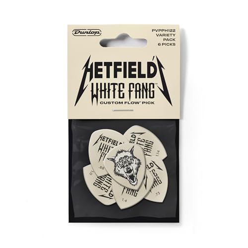 DUNLOP Plektren Hetfield's White Fang Custom Flow Variety Pack - 6er Pack (ADU PVPPH122)