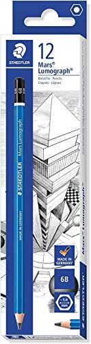 Lápices Staedtler Mars Lumograph 6B Caja 12 miniatura 1