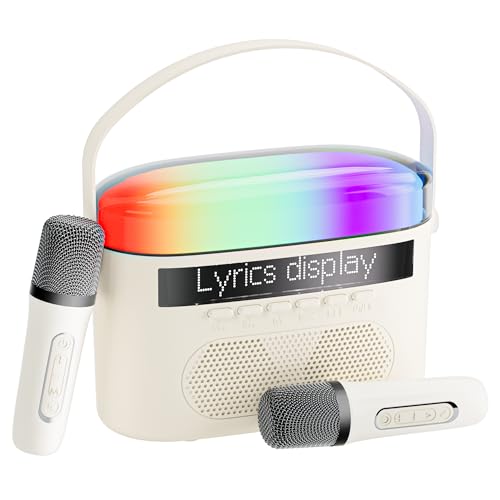 Konylsc Karaoke Machine,Karaoke Machine with Lyrics Display,Portable Bluetooth 5.3 Karaoke Speaker...