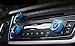 iJDMTOY 3pc Blue Anodized Aluminum AC Climate Control and Radio Volume Turner Ring Covers Compatible with BMW 1 2 3 3GT 4 Series (F20 F22 F30 F31 F32 F33 F80 F82 F87)