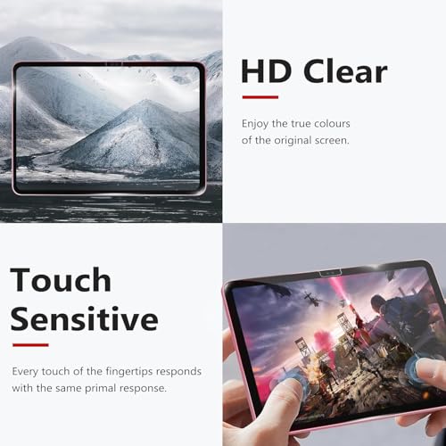 Image of Supershieldz By DABEN Screen Protector for iPad 11th /10th Gen (2025, A16) | 2 Pack, 10.9 inches, 11 inches, Tempered Glass, 10H Hardness, Military Grade Protection, Easy Install, Case-Friendly