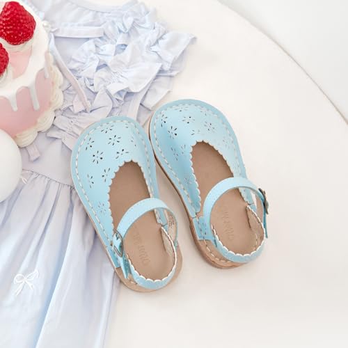 Image of Otter MOMO Girls Open Toe Princess Flat Sandals with Comfort Sole Summer Sandals