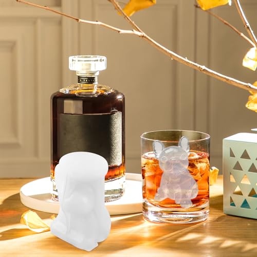 Molde para cubitos de hielo en forma de bulldog francés miniatura 3