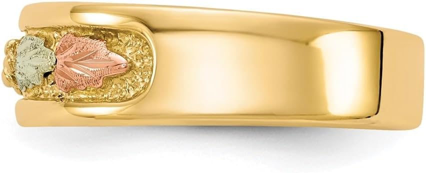 Diamond2Deal 10k Yellow Gold Black Hills Engagement Wedding Band Ring Size 7