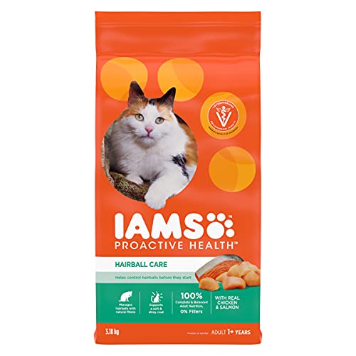 Iams Iams Proactive Health Adult Hairball Care Dry Cat Food With Chicken & Salmon, 7 Lb. Bag, 1count