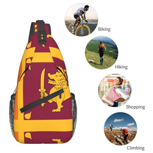 Mochila Unisex con diseño de bandera de Sri Lanka miniatura 6