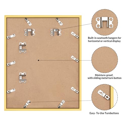Image of LaVie Home 24x32 Picture Frame for Wall Display, 24x32 Gold Picture Frame with HD Plexiglas, 24 x 32 Poster Frame 1 Pack, Display Frame for Vertical or Horizontal, Classic Collection