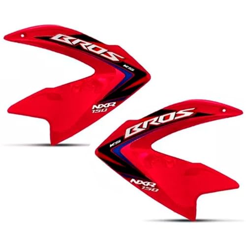 Kit Carenagem Completa Nxr Bros 150 2012 Vermelha Com Adesivos Ks Es Esd + Protetor de escapamento M
