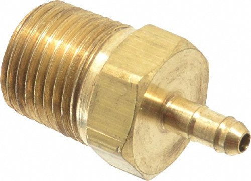 Parker Hannifin 28-5/32-2 Dubl-Barb Brass Body Male Connector Fitting, 5/32 Barb Tube x 1/8 Male Thread