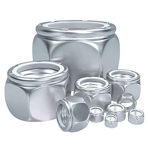 Écrous de verrouillage anti-desserrage en inox 304 résistant à la corrosion, boîte de 6,35 mm