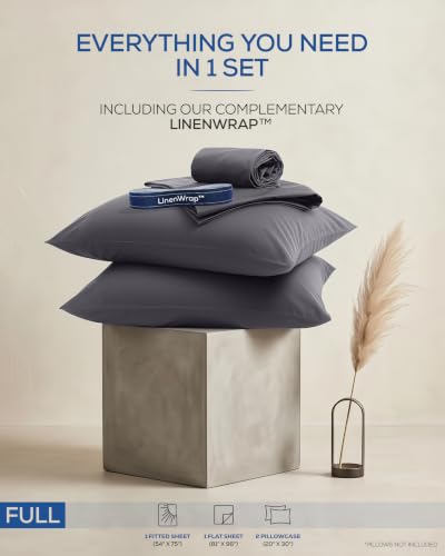 Image of Utopia Bedding Full Sheet Set 4 Piece Soft Sheets - Grey
