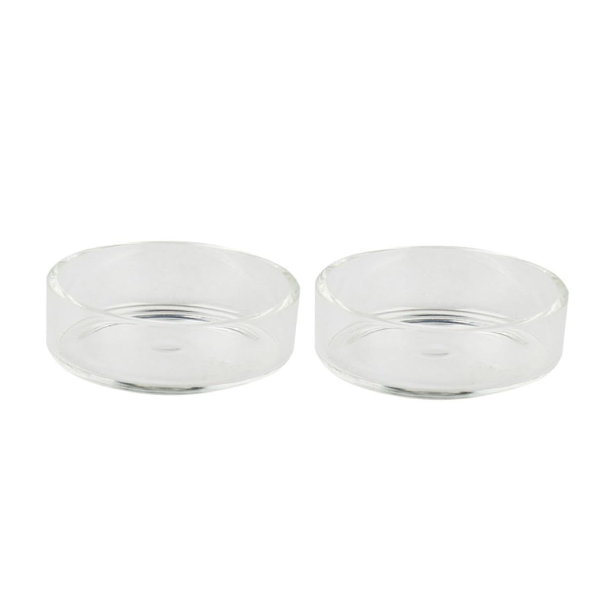 5 Cuencos Redondos de Vidrio Transparente Comedero Multipropósito Delicado Diseño Blanco de Alta Luminosidad para Comida de Camarones para Acuarios y Peces