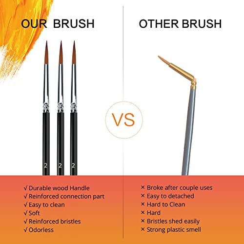 Htvront SG-HHGJ-0006-US Artist Paint Brushes Set Of 12 - Paint Brushes For Acrylic Painting, No Shedding Flat Fan Acrylic Paint Brushes thumb #2