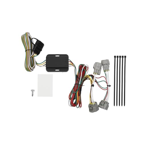 Dasbecan 55513 4-Pin Trailer Wiring Harness Compatible with Toyota Tacoma 2005-2015, T100 1994-1998, Hilux 2010-2012 Tow Hitch