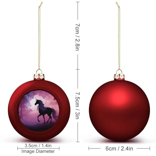 Boule de Noël cheval violet cadeau suspendre pour sapin