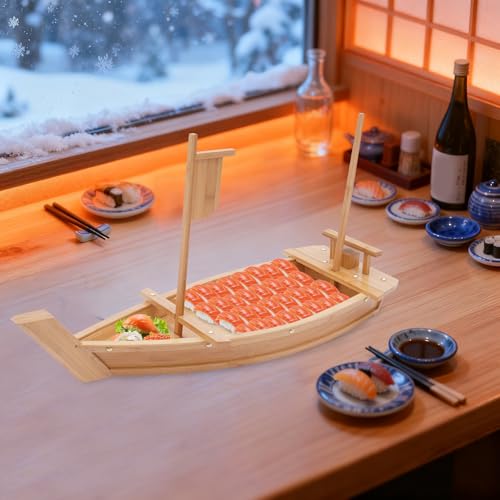 Bandeja Sushi Boat de Madera 27.6" miniatura 3