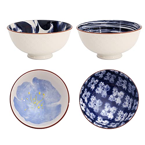 Boho Snack-Schale 4-er Set aus Porzellan - Deko-Schüssel im einzigartigen orientalischen Design - edle Geschirr-Schüssel für Snacks, Kekse, Desserts, Nüsse, Plätzchen, Obst - ca. 500 ml (Design 3) Boho Snack-Schale 4-er Set aus Porzellan - Deko-Schüssel im einzigartigen orientalischen Design - edle Geschirr-Schüssel für Snacks, Kekse, Desserts, Nüsse, Plätzchen, Obst - ca. 500 ml (Design 3)