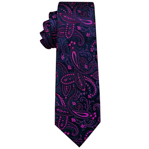 Image of YourTies Paisley Men's Necktie Woven Silk Floral Ties for Men Designer Formal Business Party Wedding