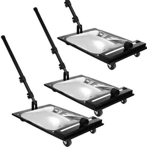 2025 New Square Acrylic Under Vehicle Inspection Mirror with LED Light & Wheels, Extendable for Car Workshops, Mechanics & Inspectors - 3pcs Security Tool