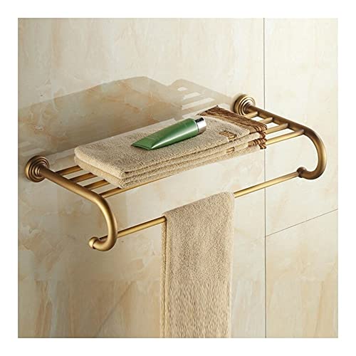 Porte-serviettes étagère vintage résistant pour optimiser le rangement mural
