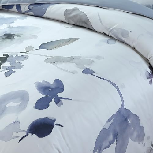 Majestic Giftware Madison Linen 8-Piece Full Size Duvet Bedding Set (BL105-F) | Summer Breeze - Ocean Blue 300 TC Cotton Sateen Durable & Washable | 2 Fitted Sheets, 2 Duvets, 4 Pillowcases