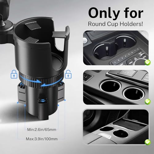 OHLPRO Tablet Cup Holder Car Mount with 3.5" Cupholder, 2-in-1 Aluminum Arm Truck Stand for 5"-13" iPad Pro 12.9/Air/Mini 6/5, iPhone 17/16/15, Cell Phone, Road Trip Accessories by OHLPRO - Image 2