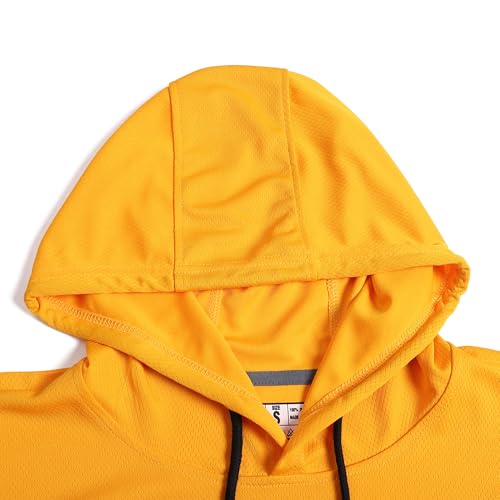 DEHANER Mens Lightweight Athletic Short Sleeve Hoodies Workout Sport Sweatshirts Solid Color Pullover Dry Fit T-Shirts3