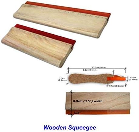 3 pcs Silk Screen Printing Squeegee Ink Scraper 9.4 in / 13 in / 18 in Scratch Board 75 Durometer