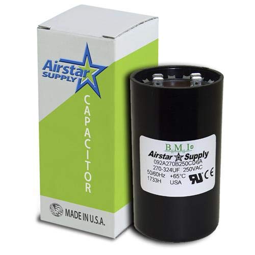 270-324 uF x 220/250 VAC - 11054 Start Capacitor - BMI Replacement # 092A270B250CD6A - Made in The USA