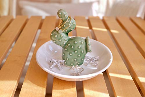Image of PUDDING CABIN Cactus Gifts for Women Cactus Ring Holder Dish Birthday Gifts for Women Girls Friends, Cactus Decor for Bathroom Nighstand, Wedding Valentine's Day Xmas Gifts Mothers Day Gifs
