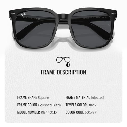 Ray-Ban RB4401D Square Shaped Sunglasses for Men & Women with Official RAYBAN Eyewear Kit3