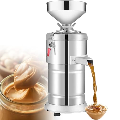 Molinillo automático de grano de acero inoxidable para nueces y semillas, máquina de mantequilla de maní y mantequilla de nueces, uso doméstico y comercial