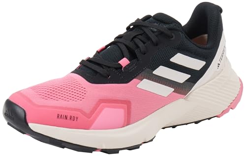 adidas Terrex Soulstride Rain.RDY Trail Running Shoes, Zapatillas Mujer, Pink Fusion/Putty Mauve/Core Black, 39 1/3 EU