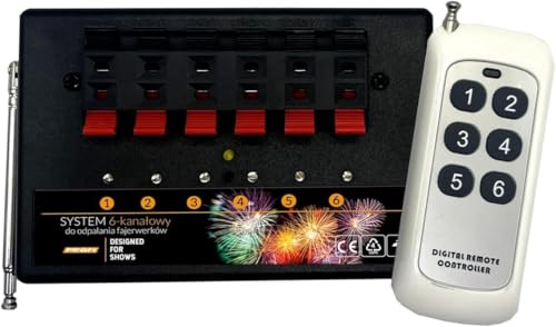 h2i Zündanlage | 6 Kanal | kabellose Zündanlage für Zünder Brückenzünder | für Feuerwerk | Präzises Zündsystem | Indoor & Outdoor