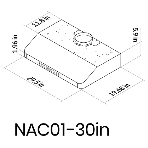 Ekon Kitchen Expert NAC SERIES Ekon 30 Inches Under Cabinet Range Hood thumb #5