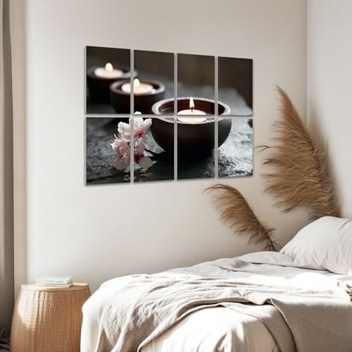8 Pack Paneles Acústicos Artísticos Absorbentes de Sonido, Velas Flotantes, Paneles Decorativos Autoadhesivos para Estudios de Grabación en Casa 48"x32" miniatura 6