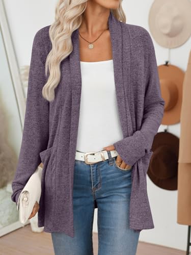 Image of LILLUSORY Cardigan Sweaters for Women Lightweight Cardigans Fall Outfits | Open Front Long Cardigan with Pockets, Business Casual Outfits, Airport Travel Outfits, Teacher Outfits, 2026 Fall Fashion