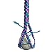 Parallel Halo Balearic Paracord Shepherd Sling (Old-Fashioned Slingshot) Handmade 6 Strands Braided Throwing Sling Tennis Ball Thrower (Blue)