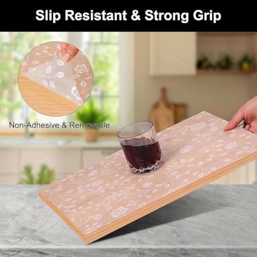 Image of Porslin Kitchen Rack Sheets, Cupboard Liners, Drawer Mats, Wardrobe Shelf Covers - 60cm x 5m, Anti-Slip, Waterproof, Washable, BPA-Free, Durable, Reusable, Transparent, Food Grade - SL06