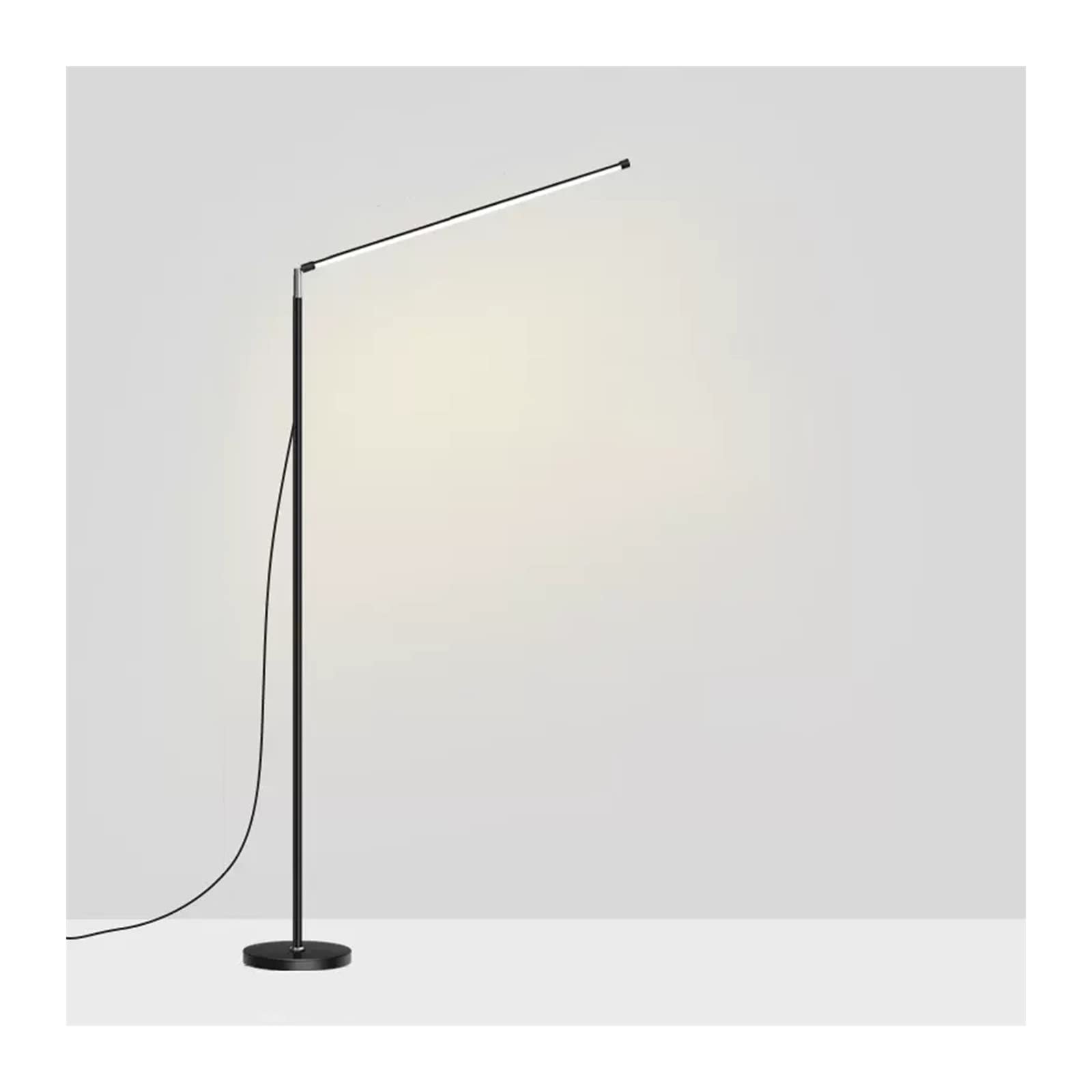 lampa podłogowa Lampa podłogowa LED Super jasny salon Sypialnia Lampka nocna stojąca na biurko Lampka podłogowa do czytania Biała czarna lampa podłogowa (bez źródła światła) do salonu(Czarny,150cm*100