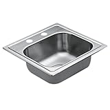 Moen G224562 2200 Series 22 Gauge Single Bowl Drop In Sink, Stainless Steel