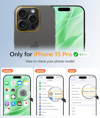 Image of FNTCASE for iPhone 15 Pro Case: [Compatible with Magsafe] Translucent Matte Cases with [Full Camera Protection] [Screen Protector] Military Grade Shockproof Protective Phone Cover - Green