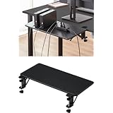サンワダイレクト デスクエクステンダー 折りたたみ クランプ式 幅55×奥行25cm 耐荷重5kg 後付け デスク 机 拡張 延長 ブラック 100-KB023BK